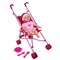 Lissi: 16" Baby Doll & Umbrella Stroller Set - Pink Butterfly Outfit, Matching Hat, Foldable Stroller, Toy Accessories, Plate-Fork-Spoon, Kids 3+